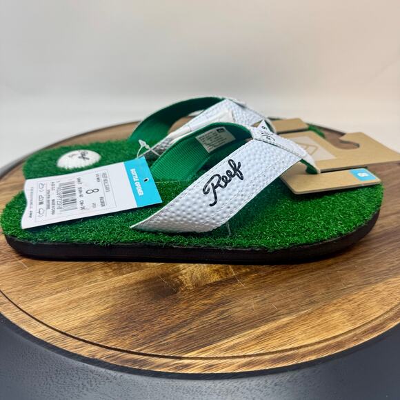 Reef Mulligan ll Golf Flip Flops Men's 8 Turf Grass Tee Bottle Opener NWT - Picture 1 of 7